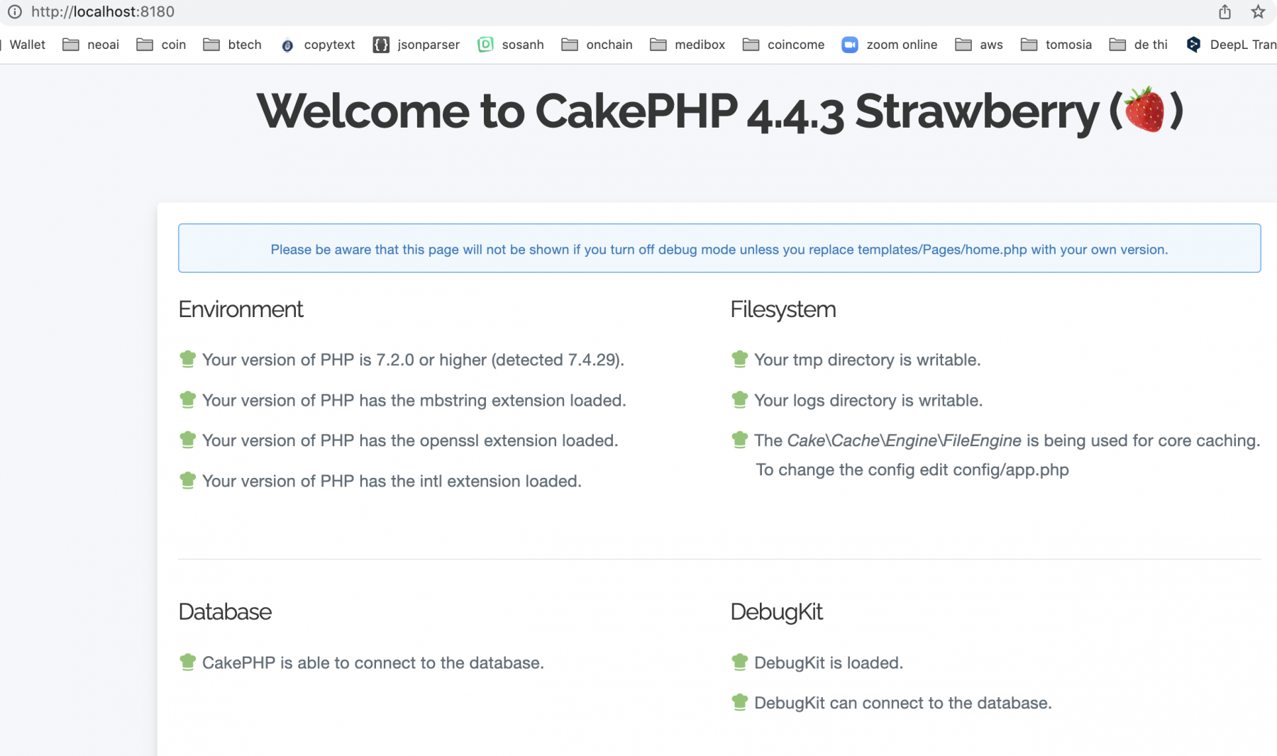 How to install cakephp framework with docker
