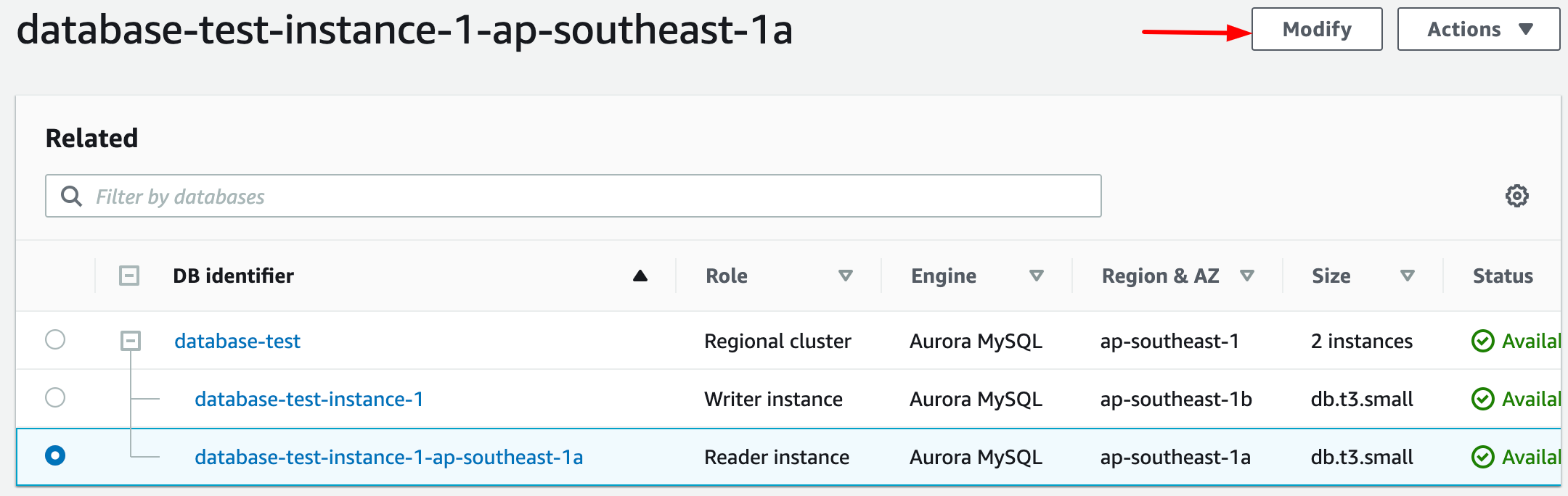 Modify RDS Modify RDS
