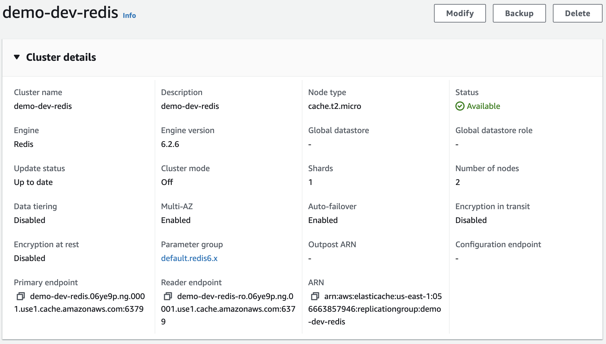 Redis info