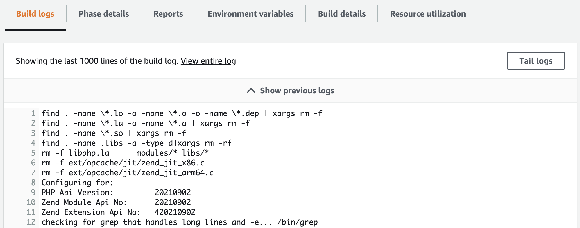 Check log build Check log build