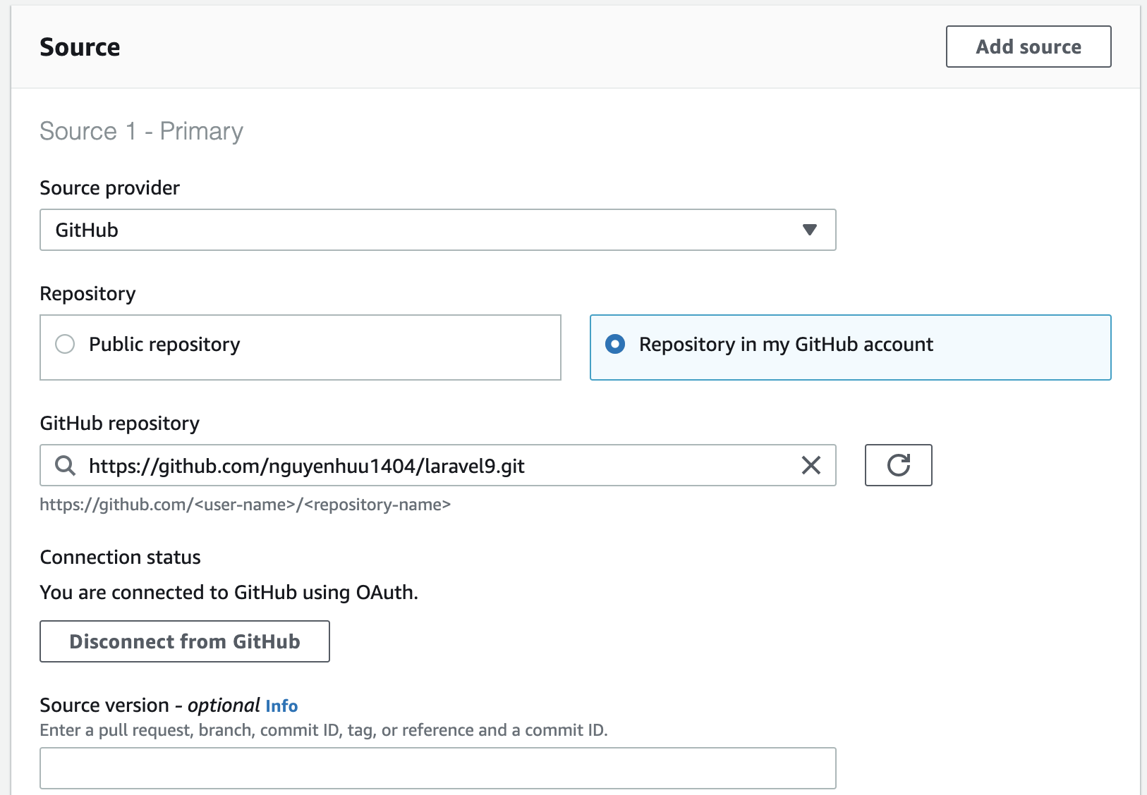 codebuild with github codebuild with github
