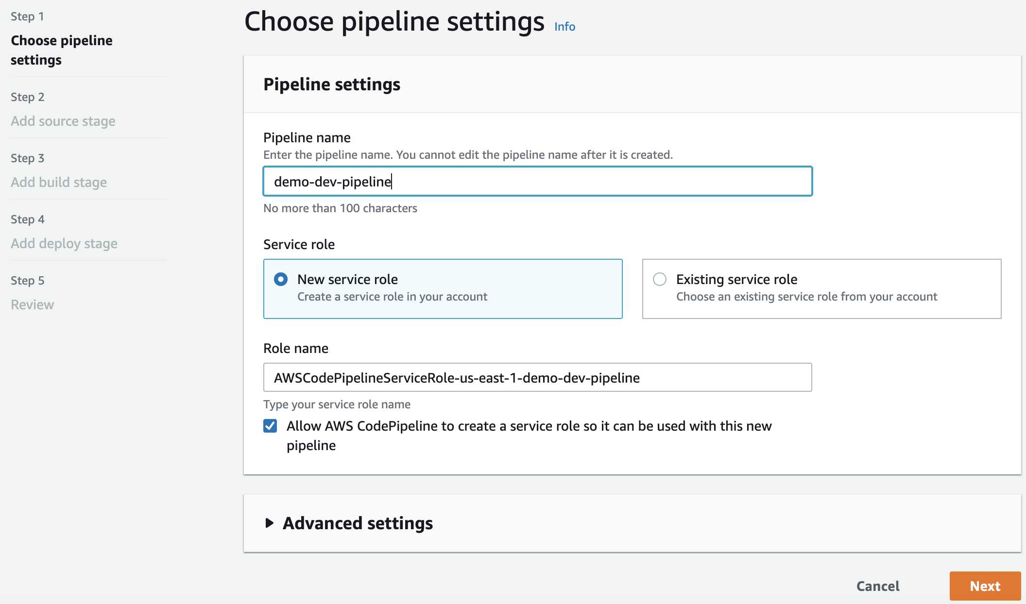 create aws codePipeline create aws codePipeline