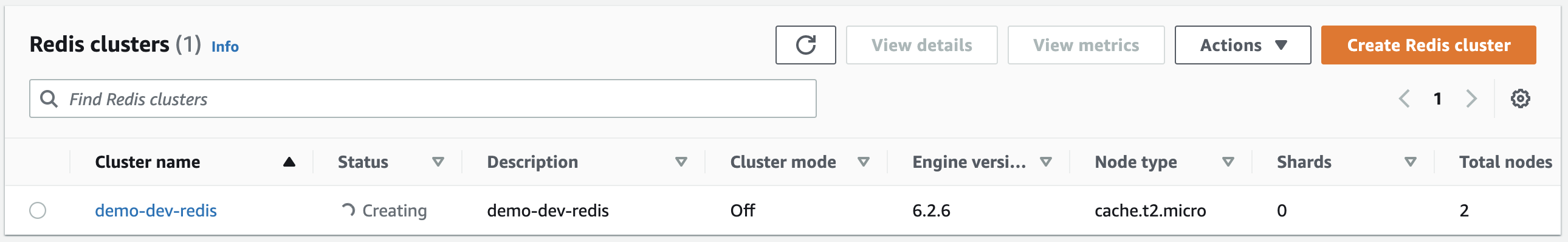 Create redis success Create redis success