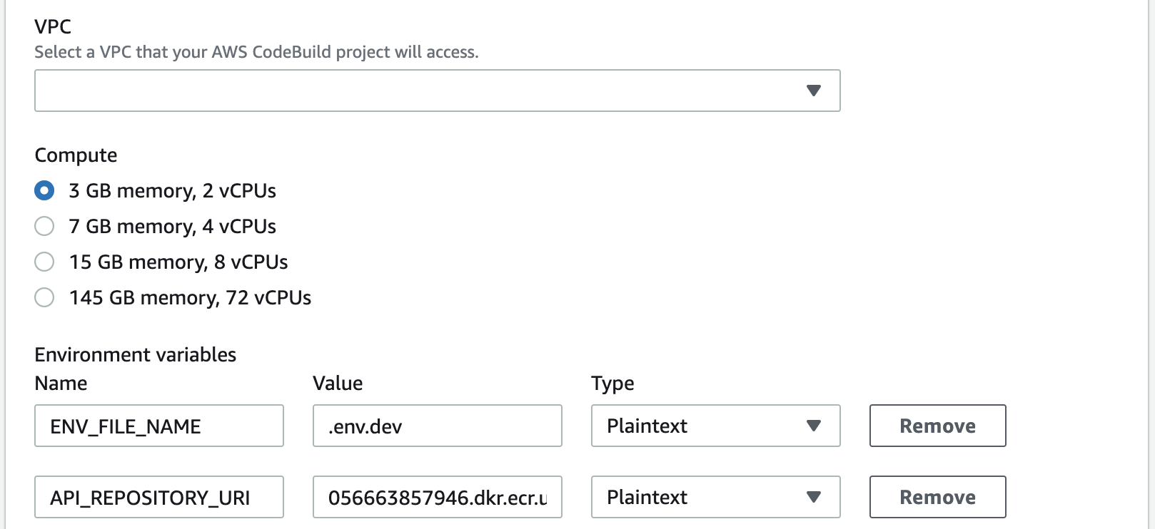 Buildspec env Buildspec env