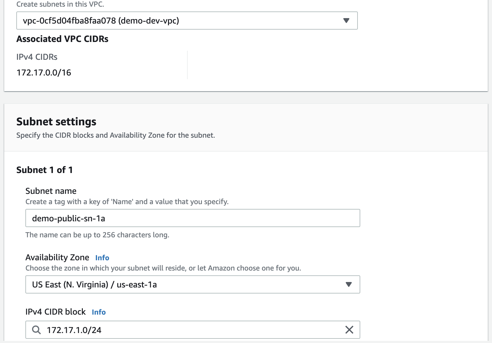 Create public subnet aws vpc