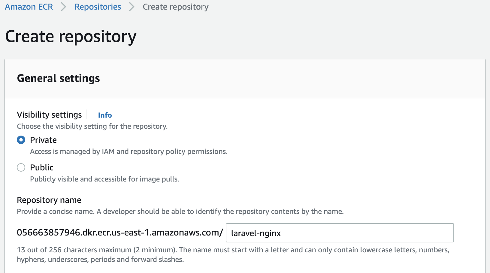 Create ECR